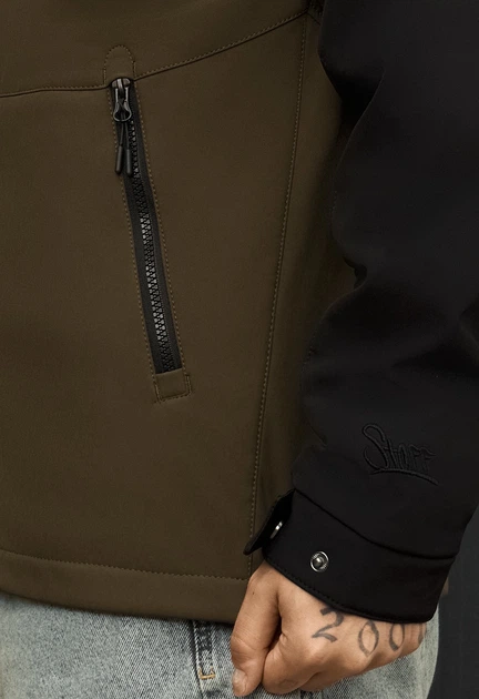 Куртка Мужская Стаф Демисезонная Черная Хаки Staff Black & Dark Khaki XL (402742) - Фото 4 Куртка Мужская Стаф Демисезонная Черная Хаки Staff Black & Dark Khaki XL (402742) - изображение 4
