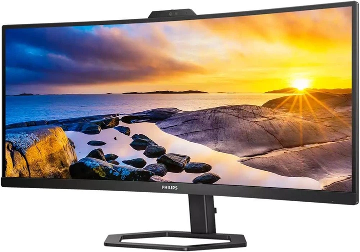 TFT 34' Philips 34E1C5600HE, WQHD, VA, sRGB 123,24%, 100Гц, 1мс, HDMI, DP, USB-C, webcam, HAS, кол - Фото 3 TFT 34' Philips 34E1C5600HE, WQHD, VA, sRGB 123,24%, 100Гц, 1мс, HDMI, DP, USB-C, webcam, HAS, кол - изображение 3