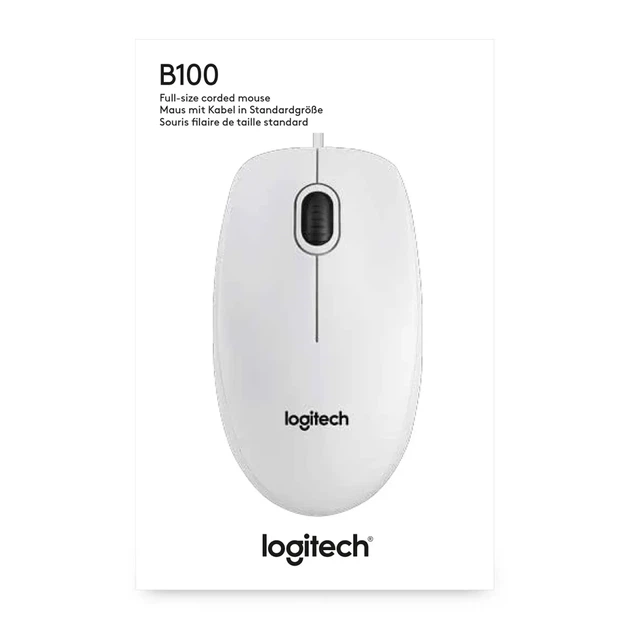 Мишка Logitech B100 USB White (910-003360) - зображення 4