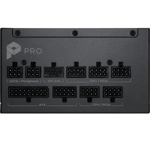 Блок живлення 1000 Вт, MSI PRO A1000PL PCIE5, Black, модульний, 80+ Platinum, Active PFC, 12 см, 2xMolex / 6xSATA / 1x16-pin (600 Вт) / 3x6+2-pin / 2x4+4-pin / 1x20+4-pin, захист OCP/OTP/OPP/SCP/OVP/UVP/SIP/NLO, ATX 3.1 - изображение 3