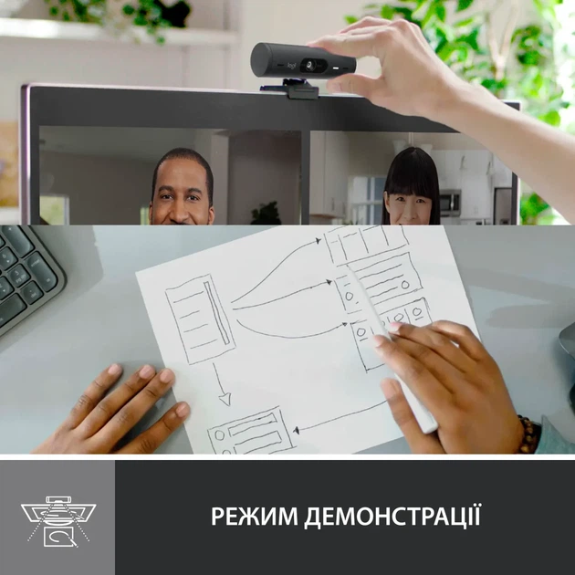 Веб-камера Logitech Brio 505 Graphite (960-001459) - Фото 8 Веб-камера Logitech Brio 505 Graphite (960-001459) - зображення 8