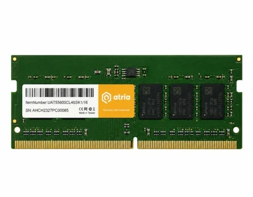 Пам'ять SO-DIMM, DDR5, 8Gb, 4800 MHz, Atria, 1.1V, CL40 (UAT54800CL46SK1/8) - Фото 1 Пам'ять SO-DIMM, DDR5, 8Gb, 4800 MHz, Atria, 1.1V, CL40 (UAT54800CL46SK1/8) - изображение 1