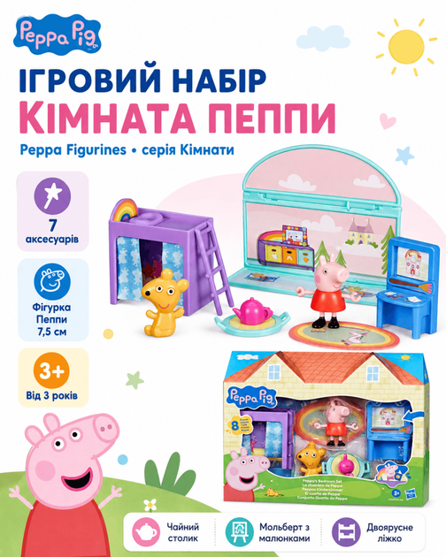 Ігровий набір Peppa Figurines серії Кімнати (Кімната Пеппи) - Фото 1 Ігровий набір Peppa Figurines серії Кімнати (Кімната Пеппи) - изображение 1