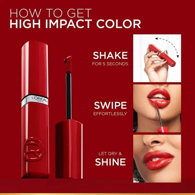 Жидкая помада для губ L'Oreal Paris Infaillible Laque Resistance 16H № 220 "Paris Sunset" - Фото 2 Жидкая помада для губ L'Oreal Paris Infaillible Laque Resistance 16H № 220 "Paris Sunset" - изображение 2