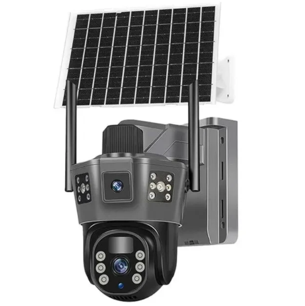 Уличная IP-камера TP18 4G Solar PTZ 360° с поворотом на 360° Камера видеонаблюдения с солнечной панелью и автономным питанием, поддержкой SIM-карты 4G, разрешением 6 МП, удаленным видеонаблюдением и ночным режимом, черная - изображение 6