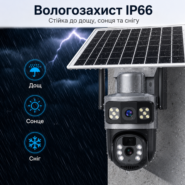 Уличная IP-камера TP18 4G Solar PTZ 360° с поворотом на 360° Камера видеонаблюдения с солнечной панелью и автономным питанием, поддержкой SIM-карты 4G, разрешением 6 МП, удаленным видеонаблюдением и ночным режимом, черная - изображение 9