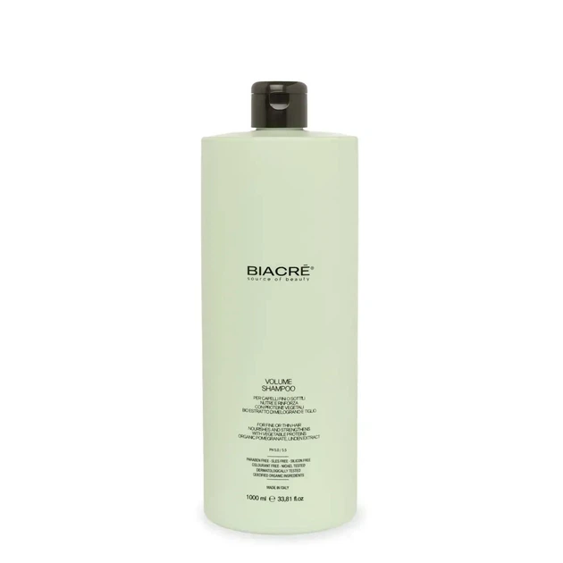 Протеиновый шампунь Biacrē Volume Shampoo для объема и укрепления тонких и ослабленных волос 1000 мл - Фото 1 Протеиновый шампунь Biacrē Volume Shampoo для объема и укрепления тонких и ослабленных волос 1000 мл - изображение 1