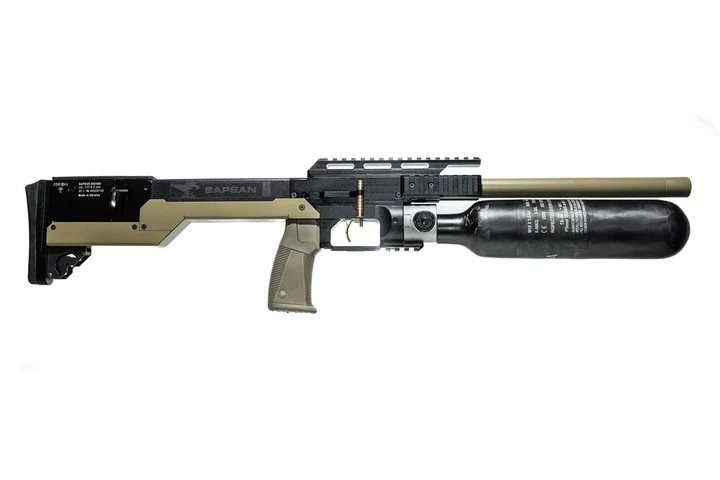 Винтовка ZBROIA PCP Sapsan TACtical MC 450/480 4.5мм (койот / черный) - Фото 1 Винтовка ZBROIA PCP Sapsan TACtical MC 450/480 4.5мм (койот / черный) - изображение 1