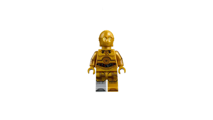 Брелок Lego C-3PO (Molded Light Bluish Gray Lower Leg) Star Wars 854313 - изображение 2