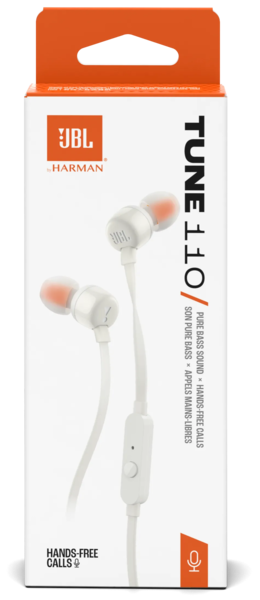 Гарнітура JBL TUNE 110 ECO White (JBLT110WHTE) - Фото 3 Гарнітура JBL TUNE 110 ECO White (JBLT110WHTE) - изображение 3