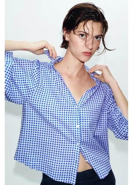 Сорочка Zara 18363 Блакитний M (1309) - изображение 2