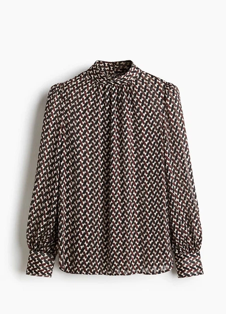 Блуза H&M 18378 Темний коричневий XXL (1292) - Фото 3 Блуза H&M 18378 Темний коричневий XXL (1292) - зображення 3