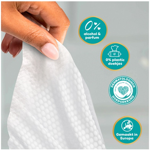 Дитячі вологі серветки Pampers Harmonie Aqua, 10 шт, без спирту та ароматизаторів - зображення 5