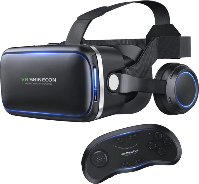 Окуляри-шолом віртуальної реальності Shinecon VR SC-G04E + Джойстик Shinecon B01SC (SC-G04E+SC-B01) - Фото 1 Окуляри-шолом віртуальної реальності Shinecon VR SC-G04E + Джойстик Shinecon B01SC (SC-G04E+SC-B01) - изображение 1