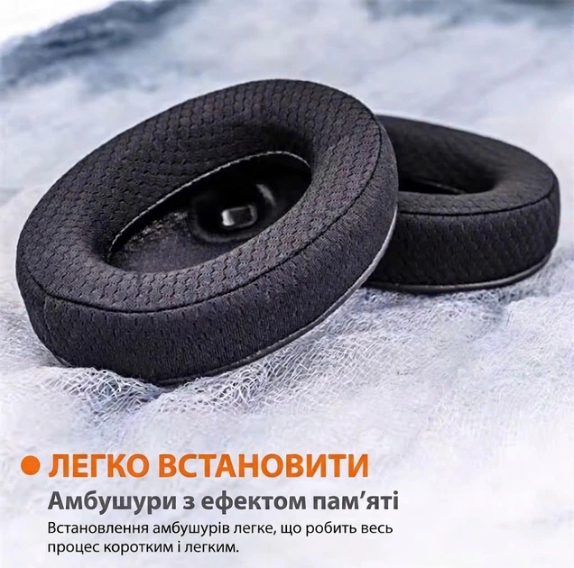 Комплект для наушников Sony WH-1000XM4: тканевые амбушюры и накладка / ремкомлект на оголовье black черный - Фото 3 Комплект для наушников Sony WH-1000XM4: тканевые амбушюры и накладка / ремкомлект на оголовье black черный - изображение 3