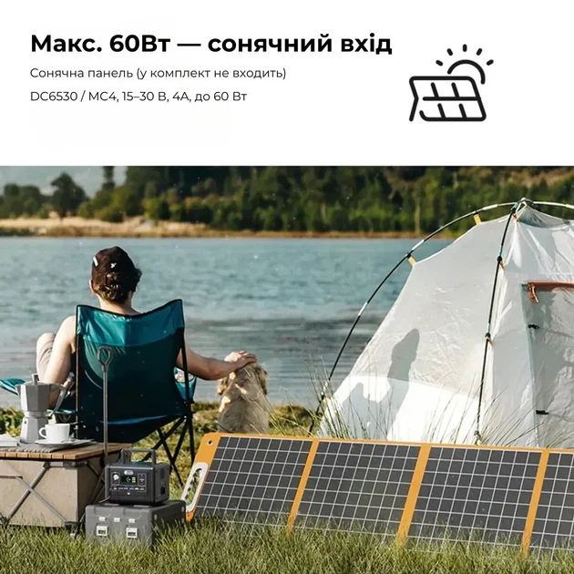 Портативна зарядна станція Flashfish T200 200 Вт 153,6 Вт·год LiFePO4 з чистою синусоїдою - зображення 7
