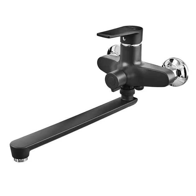 Змішувач для ванни PLAMIX Oscar-006 EURO Чорний (без шланга і лійки) (PM0600) - зображення 2