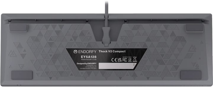 Klawiatura bezprzewodowa Endorfy Thock V2 Compact USB Grey (EY5A128) - obraz 2