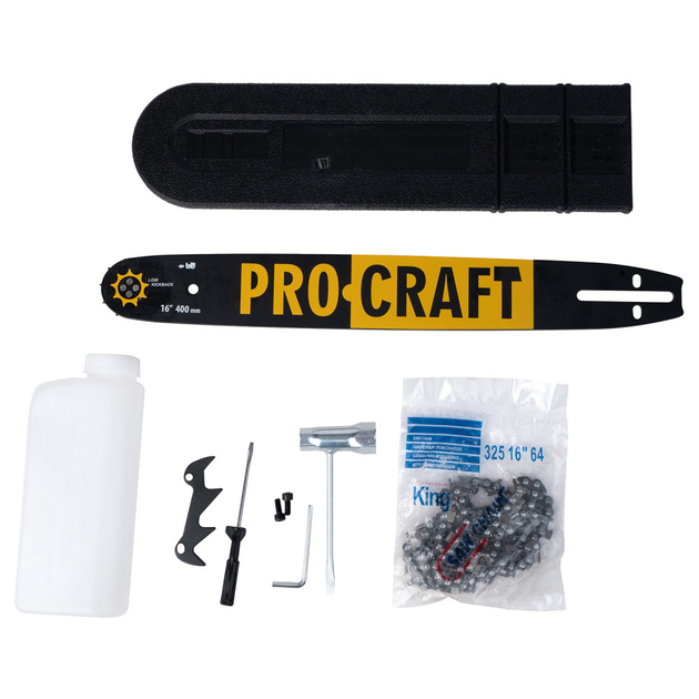 Бензопила Procraft GS-62T + олива 2Т 1 л + олива для ланцюга 1 л - зображення 9