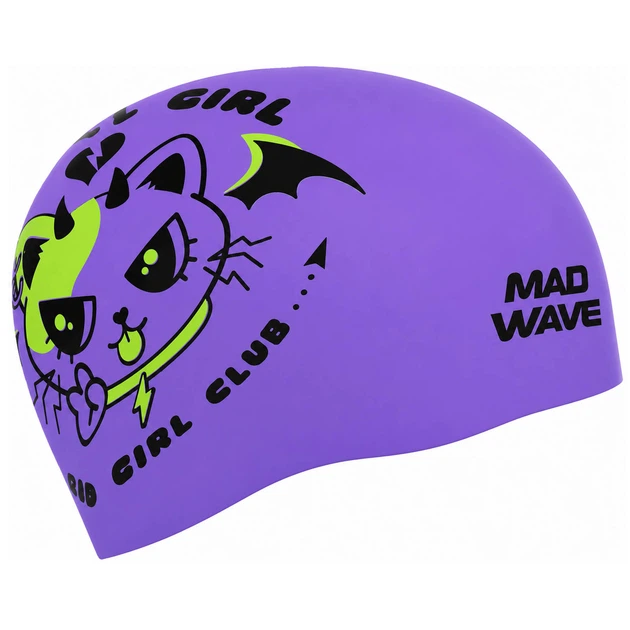 Шапочка для плавания силиконовая двухсторонняя взрослая Mad Swim 055432 Purple-Yellow - изображение 7