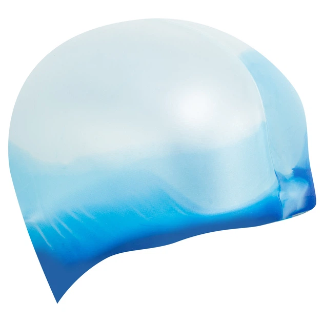 Шапочка для плавания двухцветная силиконовая взрослая Cima 8683 White-Blue - изображение 2