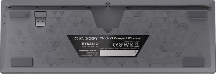 Klawiatura przewodowa ENDORFY Thock V2 Compact Wireless CZ Grey (EY5C020) - obraz 2