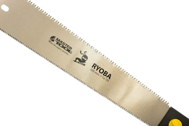 Ножівка столярна MASTERTOOL 7TPI/16TPI JAPAN CUT RYOBA 300 мм загартований зуб 3-D заточування 14-2714 - Фото 4 Ножівка столярна MASTERTOOL 7TPI/16TPI JAPAN CUT RYOBA 300 мм загартований зуб 3-D заточування 14-2714 - изображение 4