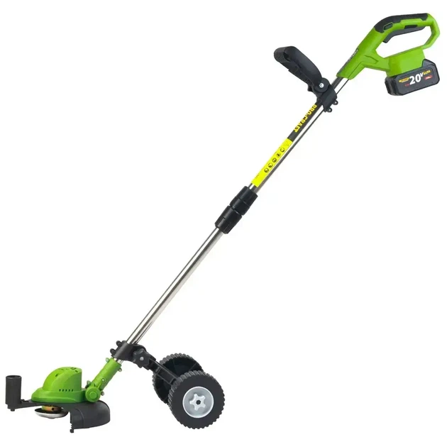 Бесщеточный аккумуляторный триммер Procraft PTA-25 BL электрокоса 20 В 3 А·час 5000 об мин 230 мм телескопическая мотокоса с колесами для травы сорняков жесткой растительности леской ножами - изображение 3