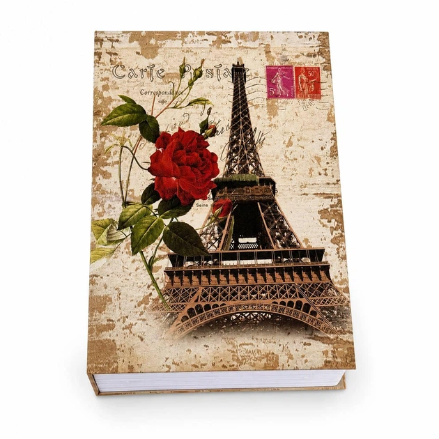 Мини-сейф HomeSafe BookSafe PARIS 18×11,5×5,5 см, книга-сейф с ключом для денег и ценных вещей - изображение 2