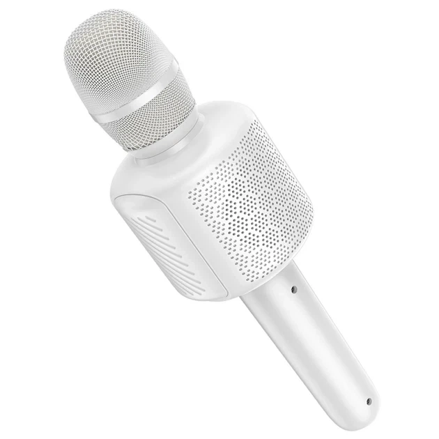 Микрофон Bluetooth Hoco L24 Shine karaoke (1200mAh, 5W) White - Фото 3 Микрофон Bluetooth Hoco L24 Shine karaoke (1200mAh, 5W) White - изображение 3