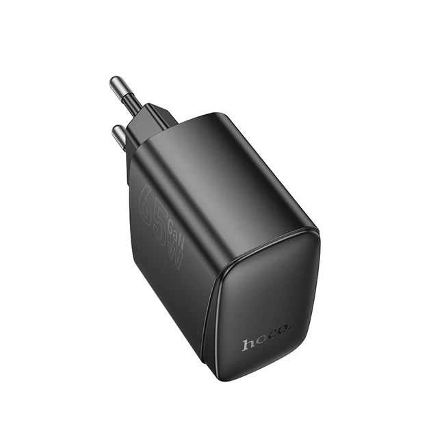 Сетевое зарядное устройство HOCO CS63A Bright PD65W (1A1C) charger (EU) Black - Фото 3 Сетевое зарядное устройство HOCO CS63A Bright PD65W (1A1C) charger (EU) Black - зображення 3