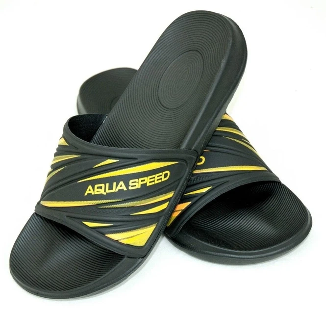 Шлепанцы Aqua Speed EVA 45 черный желтый мужские - изображение 3