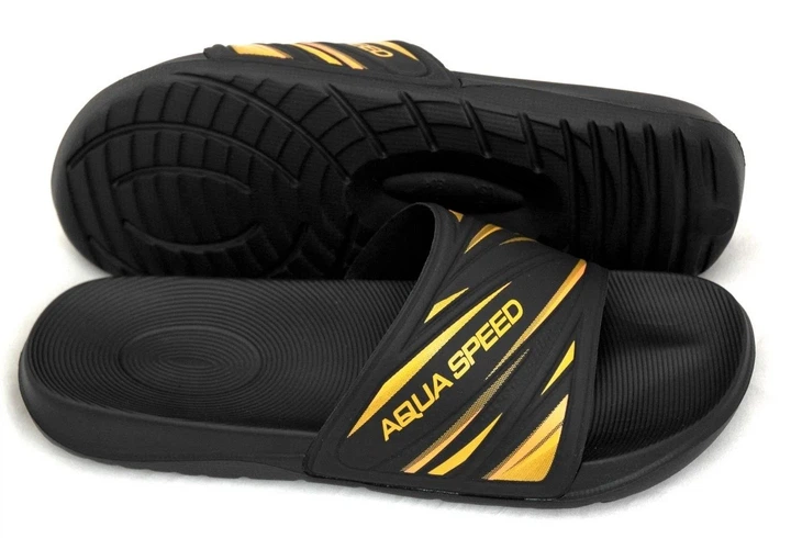 Шлепанцы Aqua Speed EVA 45 черный желтый мужские - изображение 5