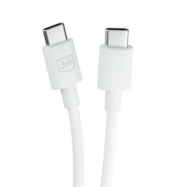 Кабель 3mk Hyper Cable USB-C - USB-C 100W 1.2m White (5903108541213) - Фото 9 Кабель 3mk Hyper Cable USB-C - USB-C 100W 1.2m White (5903108541213) - изображение 9