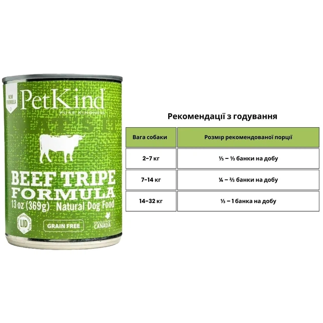 Вологий корм PETKIND Beef Tripe Formula для собак, з яловичиною та рубцем, 369 г - зображення 2