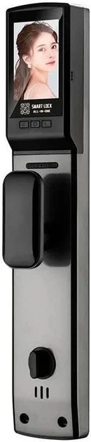 Умный дверной замок LOCK97 с 3D распознаванием лица биометрической идентификацией 6 способами доступа встроенной камерой 2 МП Wi Fi модулем аккумулятором 4200 мАч для входных дверей толщиной от 40 до 120 мм из цинкового сплава - изображение 2