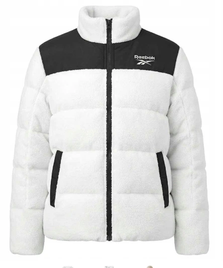 Жіноча двостороння зимова куртка-пуховик Reebok 2 в 1 біла/чорна XL, арт.OLRB2110 - зображення 2