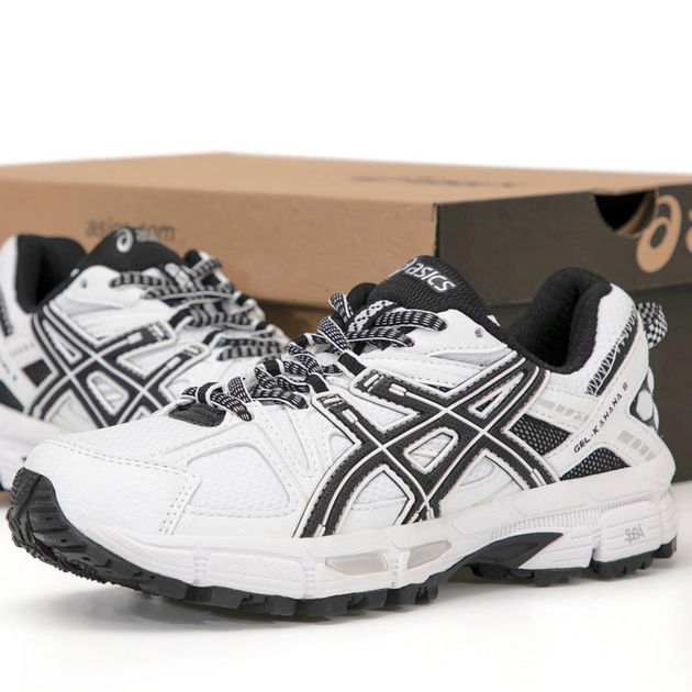 Кросівки чоловічі та жіночі Asi Gel-Kahana 8 White Black / Асі гель каяно 8 білі з чорним 37 - Фото 1 Кросівки чоловічі та жіночі Asi Gel-Kahana 8 White Black / Асі гель каяно 8 білі з чорним 37 - зображення 1