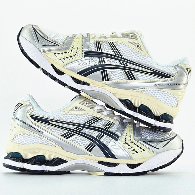 Кроссовки мужские и женские Asi Gel-Kayano 14 White Silver Black / Аси гель каяно 14 белые серебристые 39 - Фото 1 Кроссовки мужские и женские Asi Gel-Kayano 14 White Silver Black / Аси гель каяно 14 белые серебристые 39 - изображение 1