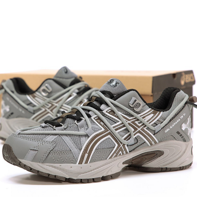 Кроссовки мужские и женские Asi Gel-Kahana Tr v2 Grey Brown / Аси гель кахана серые коричневые 40 - Фото 1 Кроссовки мужские и женские Asi Gel-Kahana Tr v2 Grey Brown / Аси гель кахана серые коричневые 40 - изображение 1