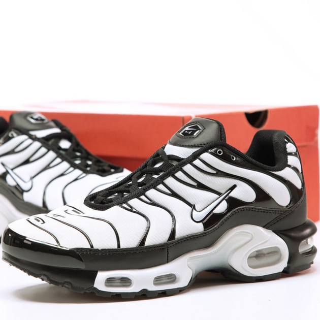 Кросівки чоловічі та жіночі Ni air max TN+ white black / Най аір макс ТН+ білі чорні 42 - Фото 1 Кросівки чоловічі та жіночі Ni air max TN+ white black / Най аір макс ТН+ білі чорні 42 - зображення 1