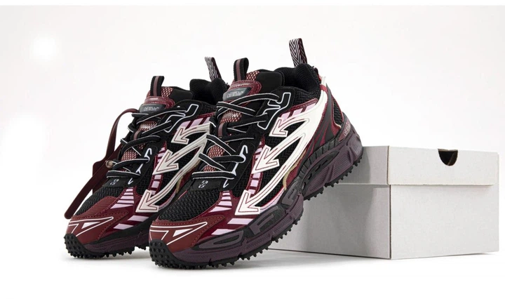Кроссовки женские и мужские Off-White Right Back Burgundy / кроссовки Офф вайт черные с бордовым 38 - Фото 8 Кроссовки женские и мужские Off-White Right Back Burgundy / кроссовки Офф вайт черные с бордовым 38 - изображение 8