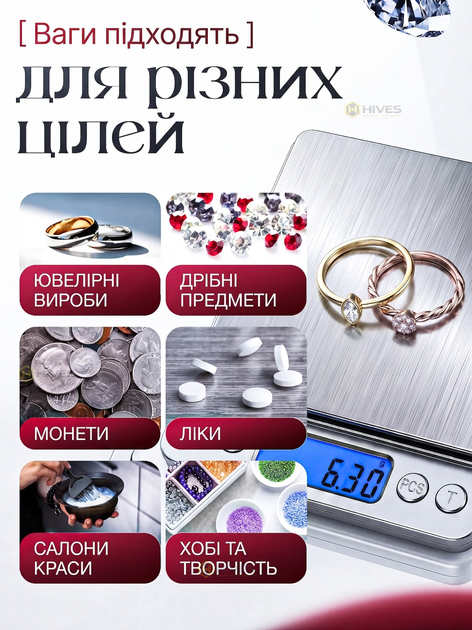 Электронные ювелирные весы 500 г с точностью 0,01 г, LCD-дисплеем, функцией TARE и платформой из нержавеющей стали - изображение 2