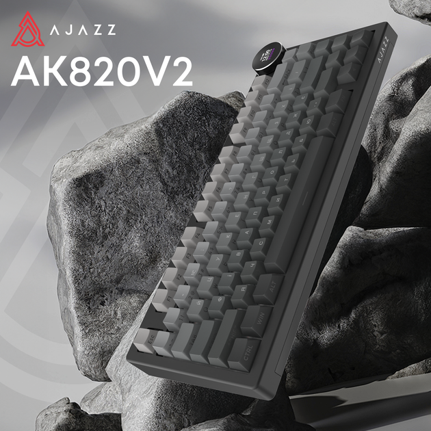 Клавиатура беспроводная Ajazz AK820 V2 White Peach Switch Wireless/Bluetooth/USB Black/Gray (AK820-V2-WP-S-BG) - Фото 15 Клавиатура беспроводная Ajazz AK820 V2 White Peach Switch Wireless/Bluetooth/USB Black/Gray (AK820-V2-WP-S-BG) - изображение 15