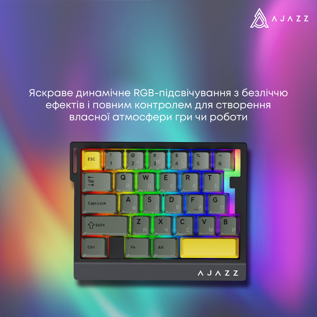 Клавиатура проводная Ajazz AK029 Ice Island Magnetic Switch USB Black/Yellow (AK029-I-BY) - Фото 12 Клавиатура проводная Ajazz AK029 Ice Island Magnetic Switch USB Black/Yellow (AK029-I-BY) - изображение 12