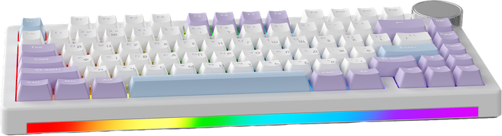 Клавиатура беспроводная Ajazz AK820 V2 Coconut Flake Switch Wireless/Bluetooth/USB Purple/White/Blue (AK820-V2-CF-PWB) - изображение 2