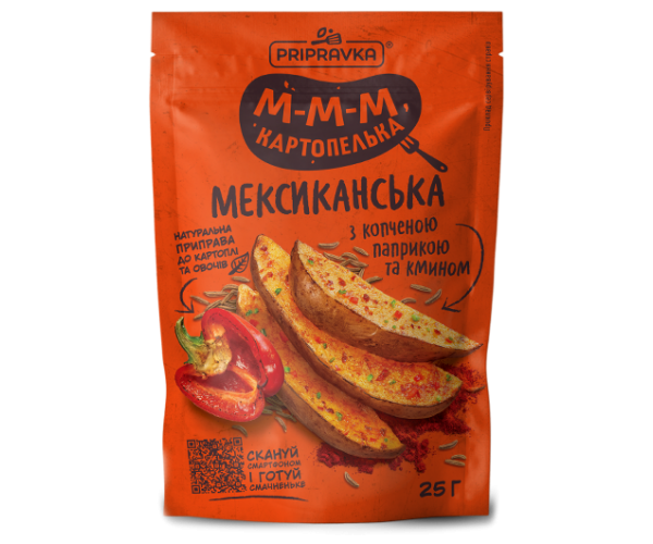 Натуральная приправа к картофелю и овощам Мексиканского с копченой паприкой и тмином 25 g TM Приправка - Фото 1 Натуральная приправа к картофелю и овощам Мексиканского с копченой паприкой и тмином 25 g TM Приправка - изображение 1