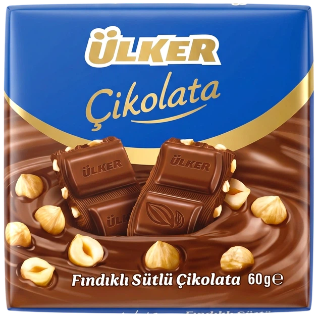 Шоколад ULKER із фундуком 60 г И066 - Фото 1 Шоколад ULKER із фундуком 60 г И066 - изображение 1