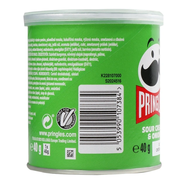 Чипси Pringles Сметана та цибуля 40 г - Фото 3 Чипси Pringles Сметана та цибуля 40 г - зображення 3
