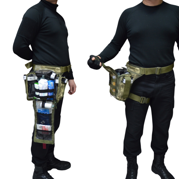 Тактичний стегновий підсумок-аптечка з системою швидкого відкриття Cordura 1000d DERBY Thigh IFAK піксель - Фото 8 Тактичний стегновий підсумок-аптечка з системою швидкого відкриття Cordura 1000d DERBY Thigh IFAK піксель - зображення 8